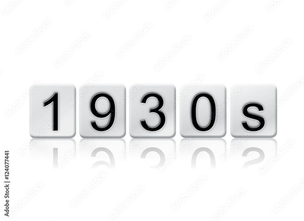1930s Isolated Tiled Letters Concept and Theme
