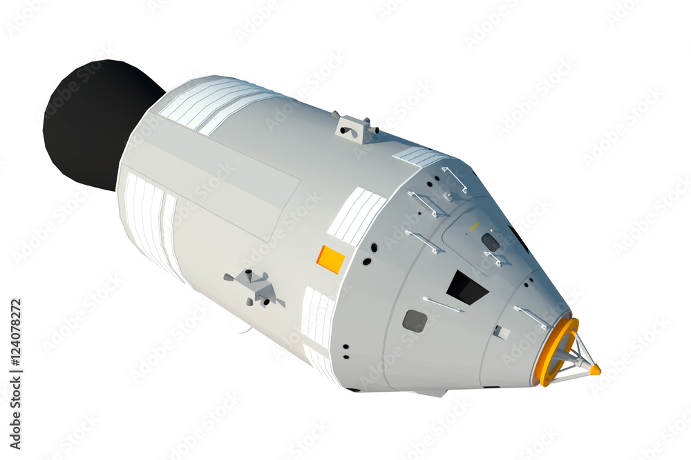 Fondo modulo espacial aislado 3d