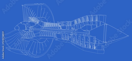 Turbina lineas dibujo