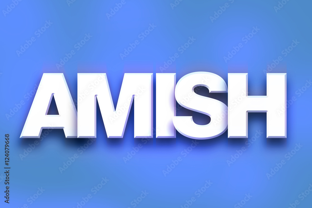 Amish Concept Colorful Word Art