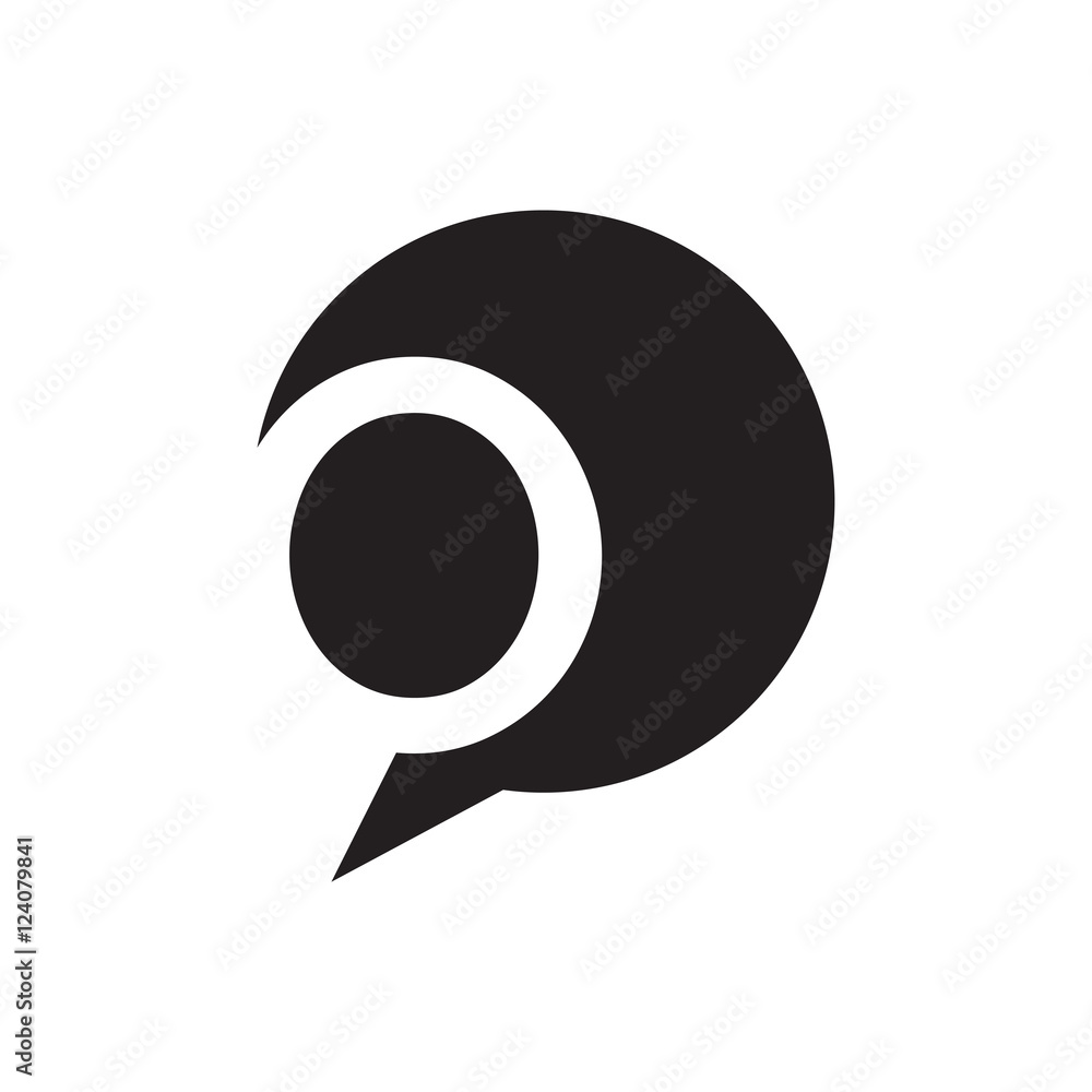 initial letter logo circle. chat consulting initial letter logo circle. chat consulting