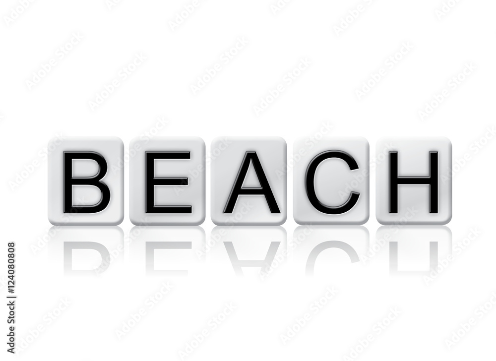 Beach Isolated Tiled Letters Concept and Theme Beach Isolated Tiled Letters Concept and Theme