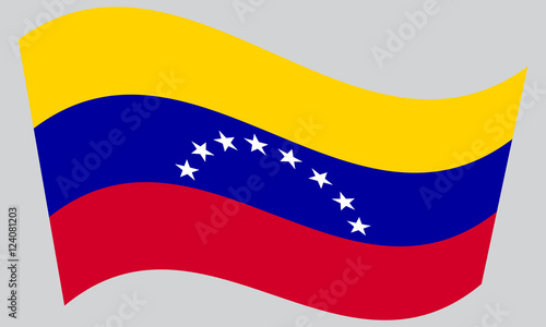 Free Download Flag of Venezuela waving on gray background - GFXLoad