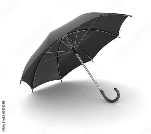 3d render of black umbrella