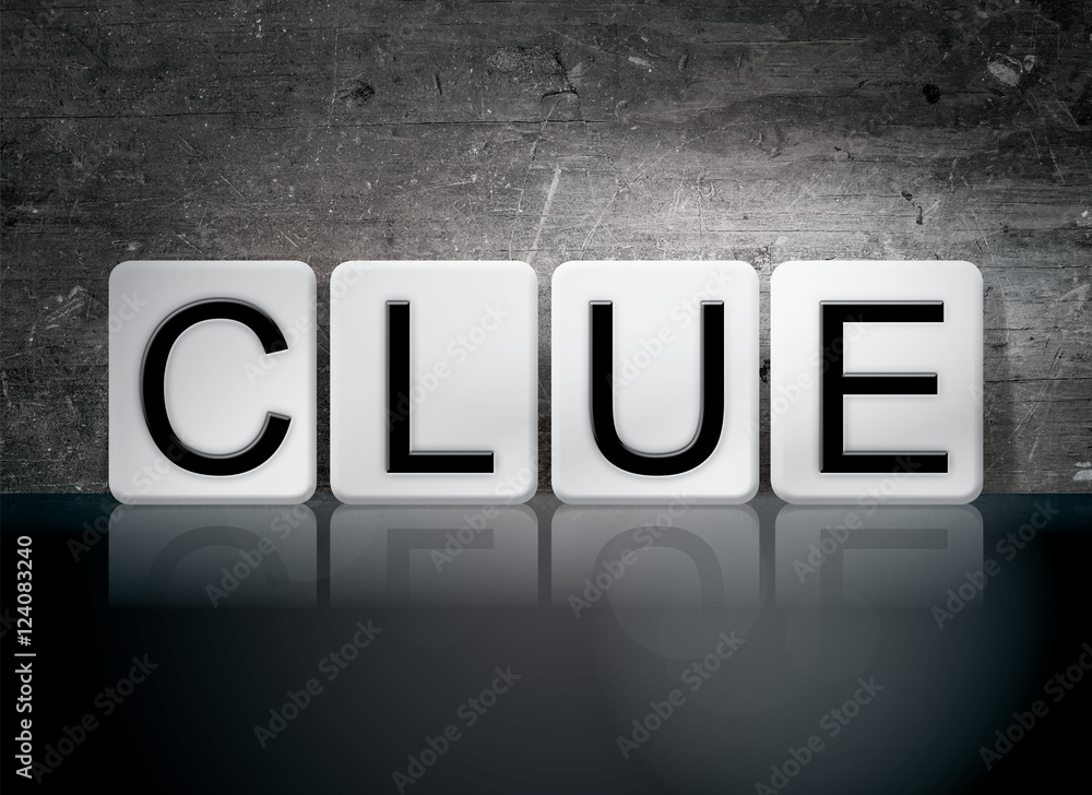 Clue Tiled Letters Concept and Theme
