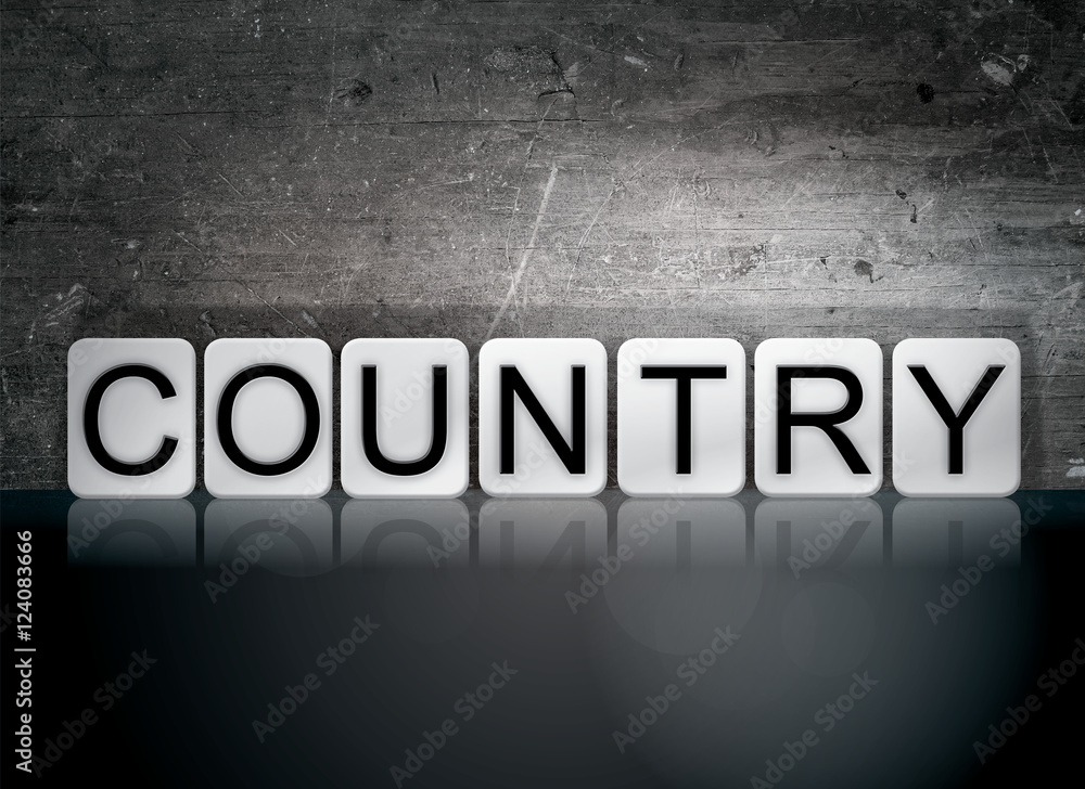 Country Tiled Letters Concept and Theme