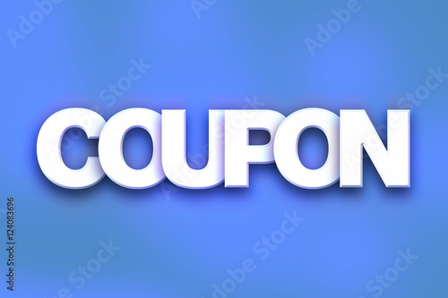 Coupon Concept Colorful Word Art