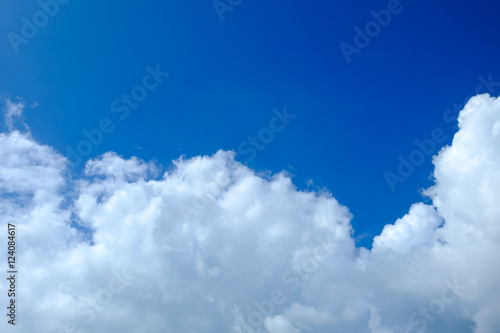 white cloud in the blue sky for background backdrop use