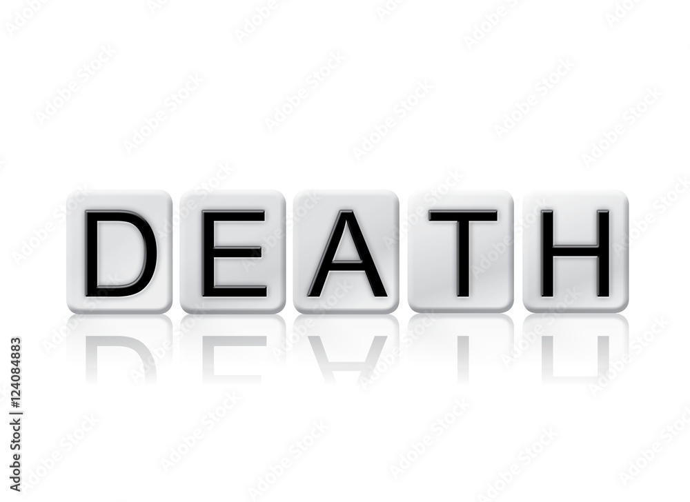 Death Isolated Tiled Letters Concept and Theme Death Isolated Tiled Letters Concept and Theme