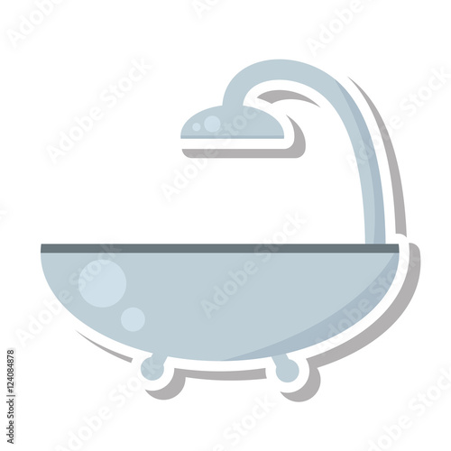 bathtub spa isolated icon vector illustration design