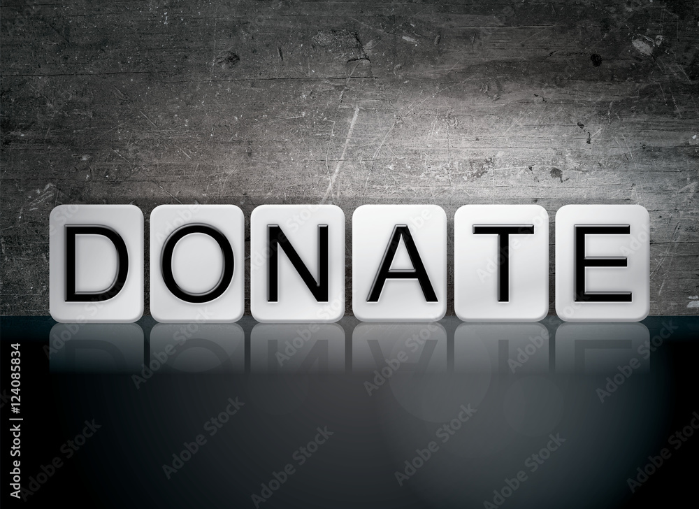 Donate Tiled Letters Concept and Theme
