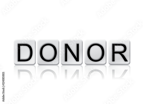 Donor Isolated Tiled Letters Concept and Theme