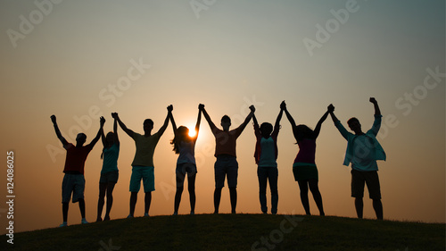 Friendship Gathering Casual Allies Group Concept photo
