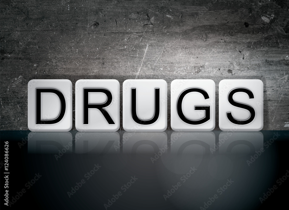 Drugs Tiled Letters Concept and Theme Drugs Tiled Letters Concept and Theme