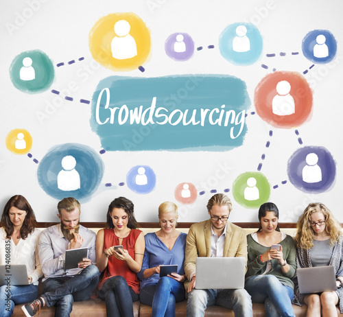 Crowdsourcing Collaboration Information Content Concept photo