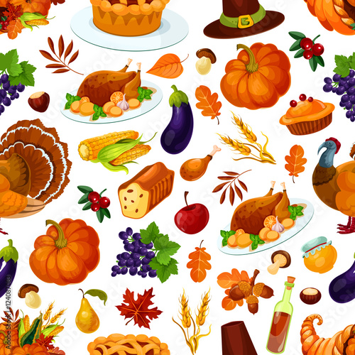 Thanksgiving seamless pattern decoration