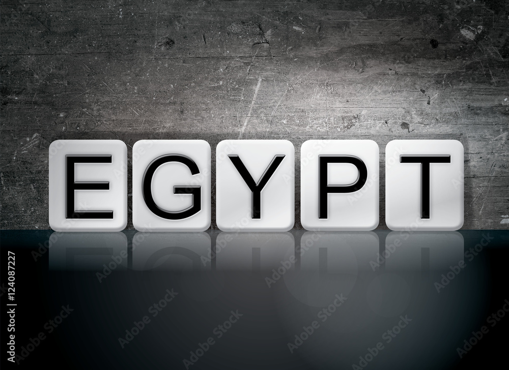 Obraz premium Egypt Tiled Letters Concept and Theme