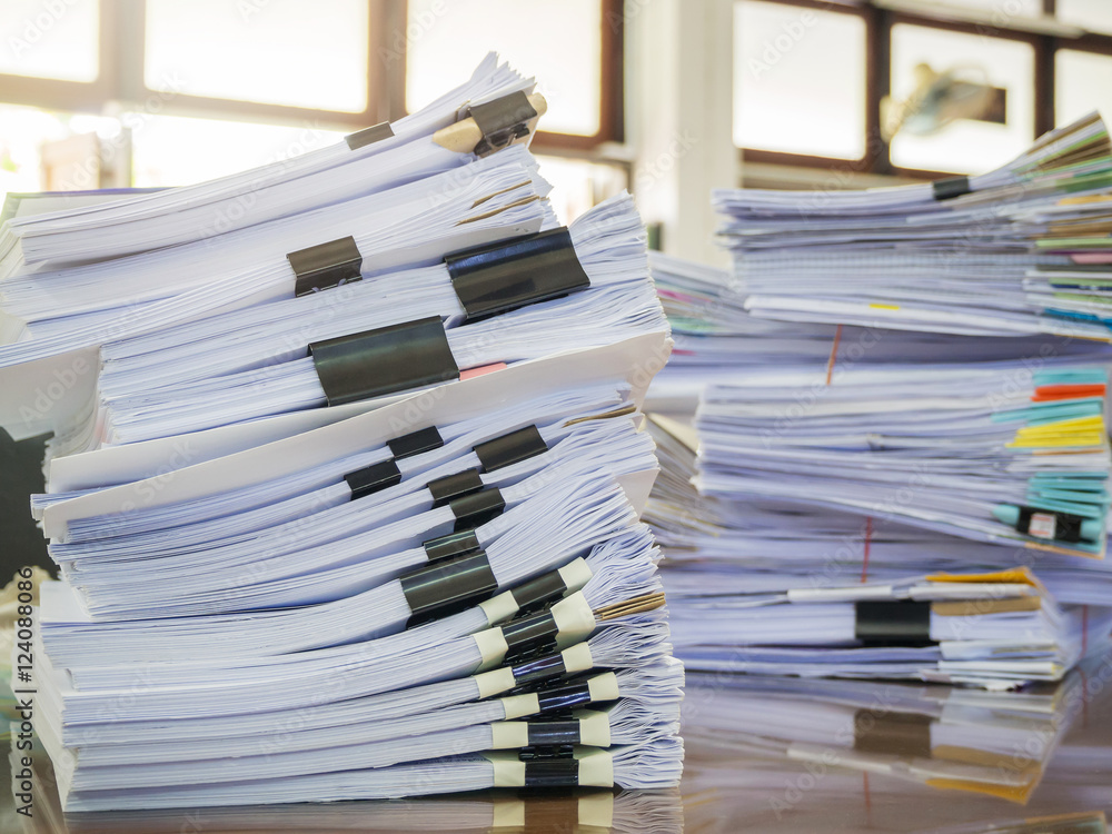 Business concept. stack of business documents on office desk Business concept. stack of business documents on office desk