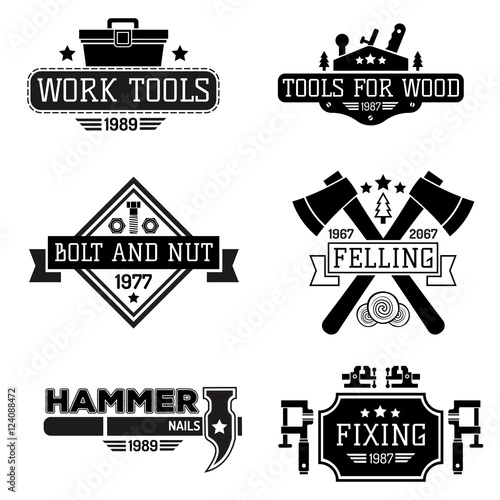 Emblem repair workshop and tool shop.