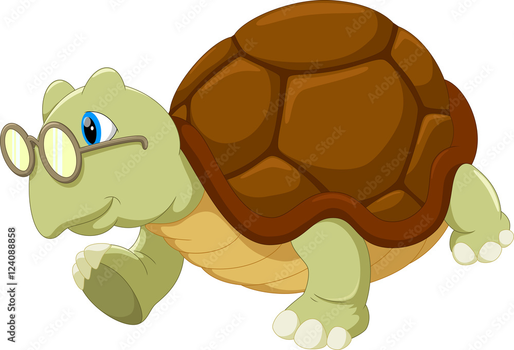 Fototapeta premium Żółw w okularach