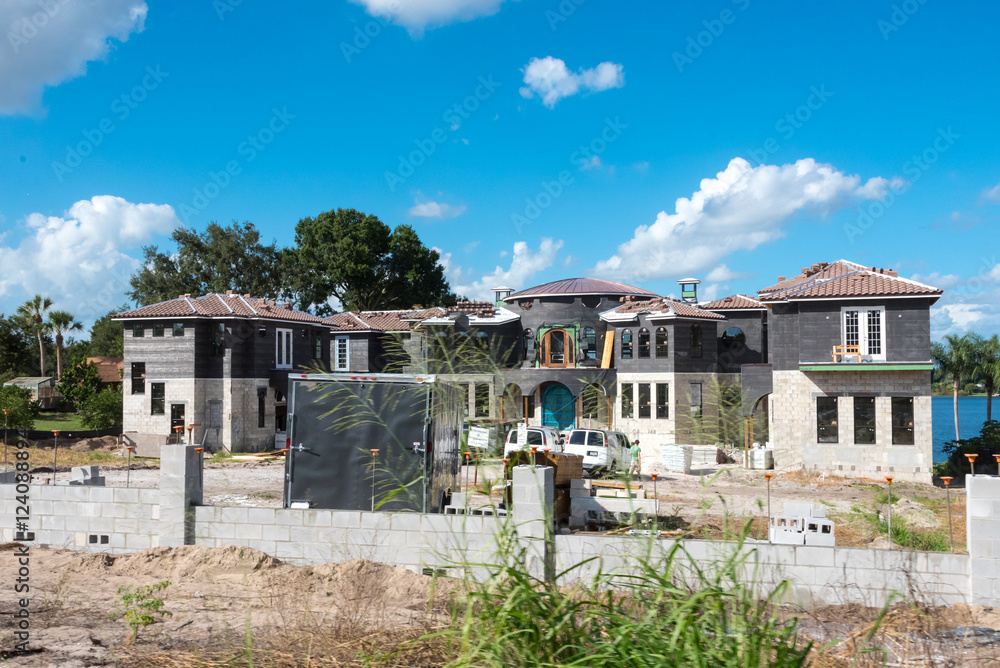 Fototapeta premium Home Construction with blue sky