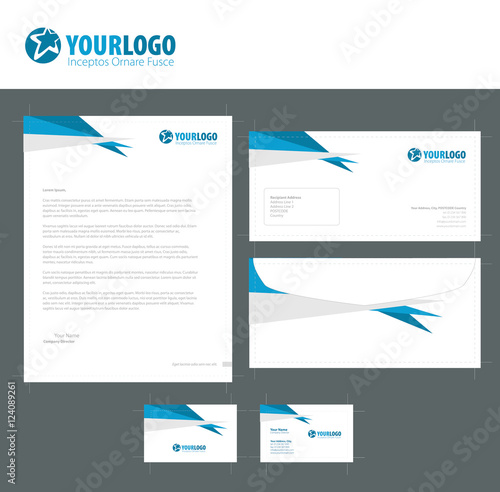 Corporate stationery template design