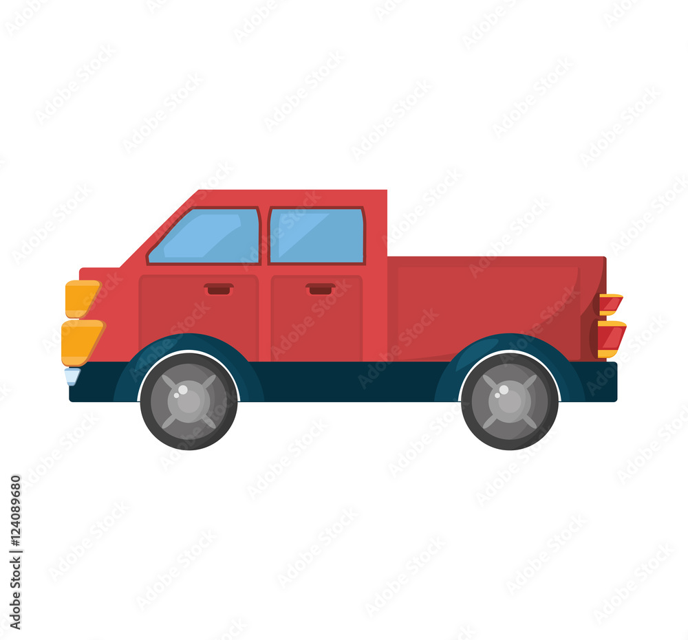 van vehicle transport isolated icon vector illustration design