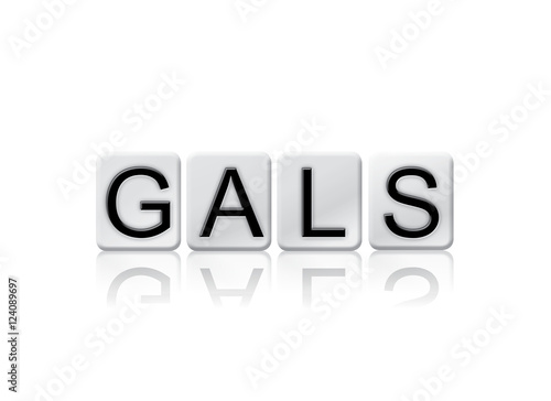 Gals Isolated Tiled Letters Concept and Theme