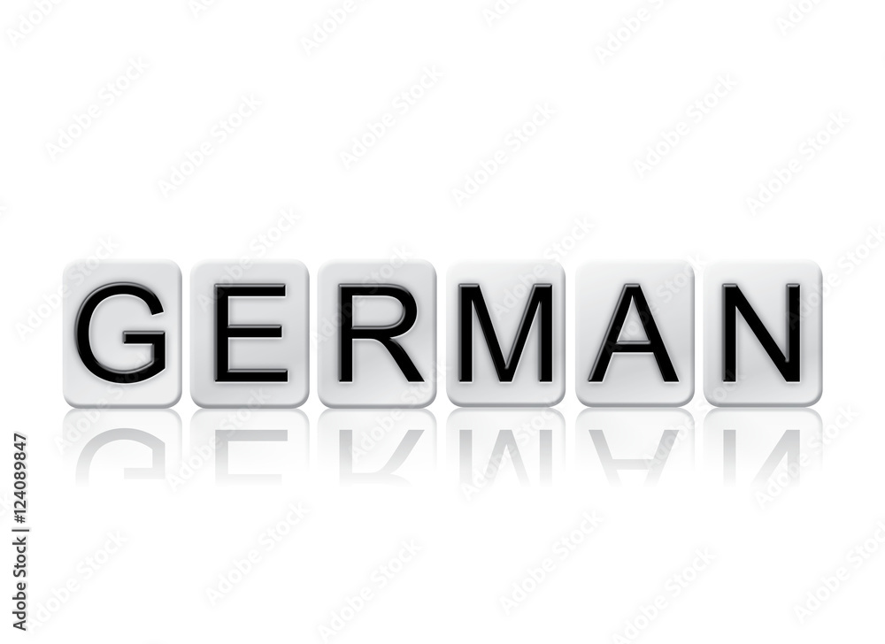 German Isolated Tiled Letters Concept and Theme German Isolated Tiled Letters Concept and Theme