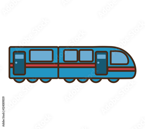 tram transport vehicle isolated icon vector illustration design