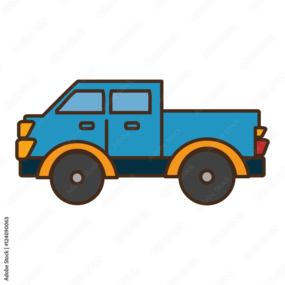 van vehicle transport isolated icon vector illustration design