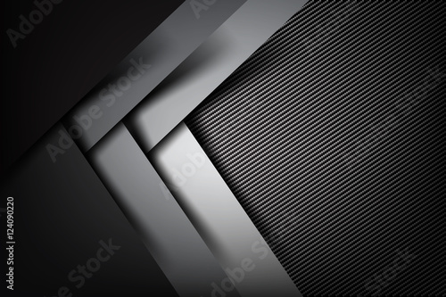 Abstract background dark and black carbon fiber vector illustrat