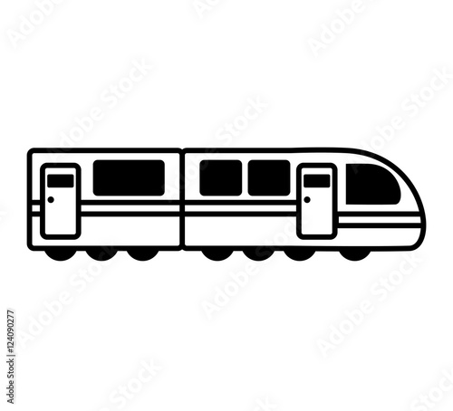tram transport vehicle isolated icon vector illustration design
