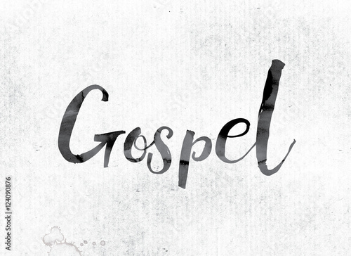 Schilderij op canvas Gospel Concept Painted in Ink