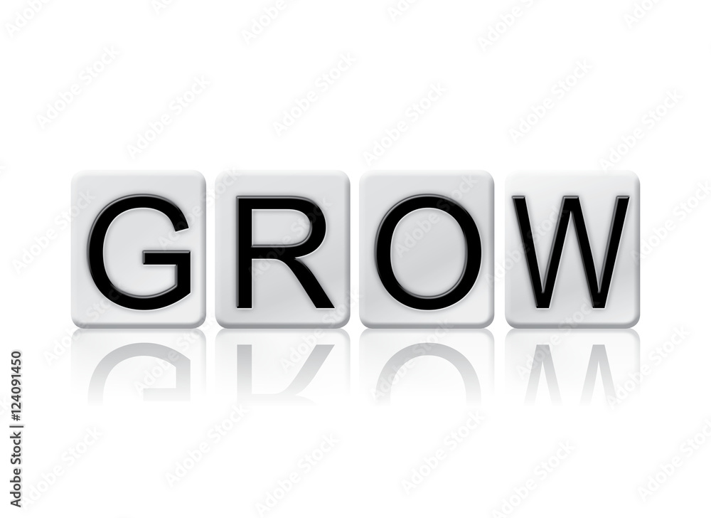 Grow Isolated Tiled Letters Concept and Theme Grow Isolated Tiled Letters Concept and Theme