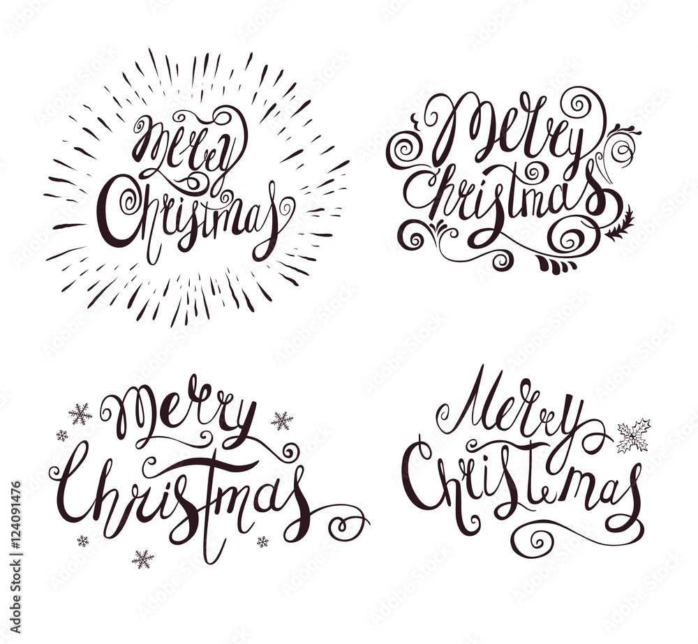 Merry Christmas Vector Text . Merry Christmas Vector Text .