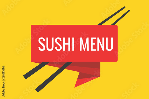 Japanese sushi menu vector illustration template