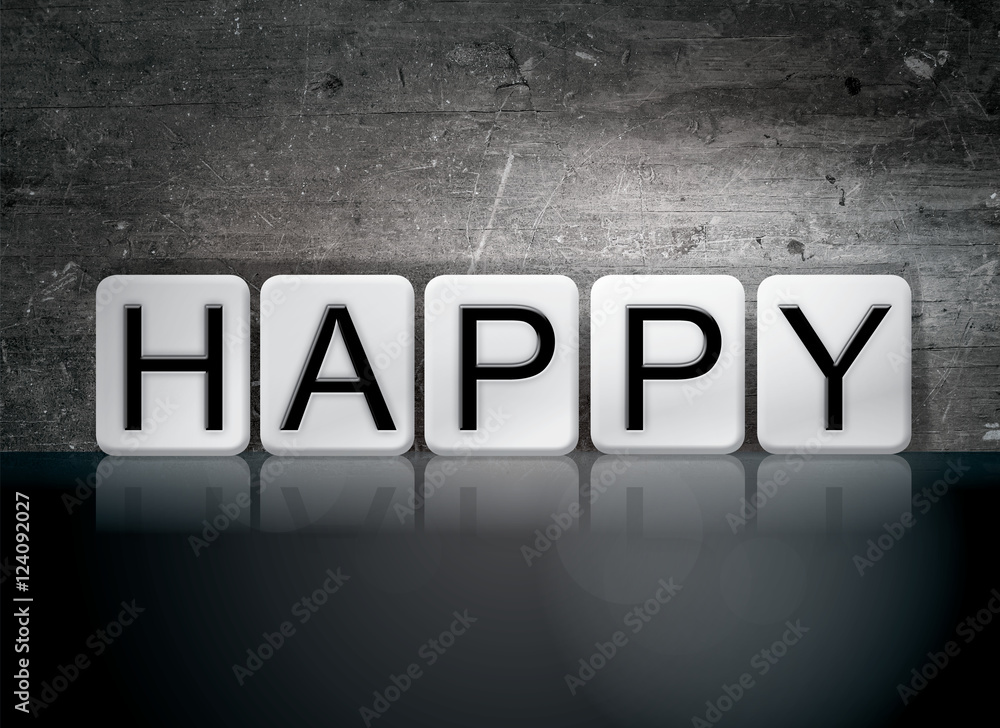 Happy Tiled Letters Concept and Theme Happy Tiled Letters Concept and Theme