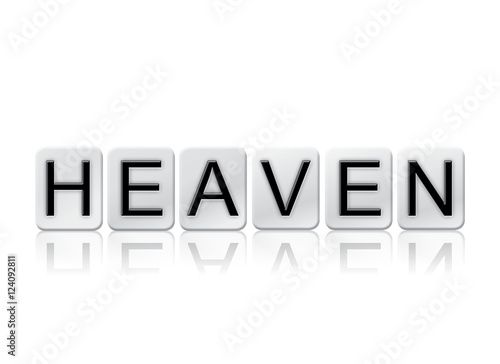 Heaven Isolated Tiled Letters Concept and Theme
