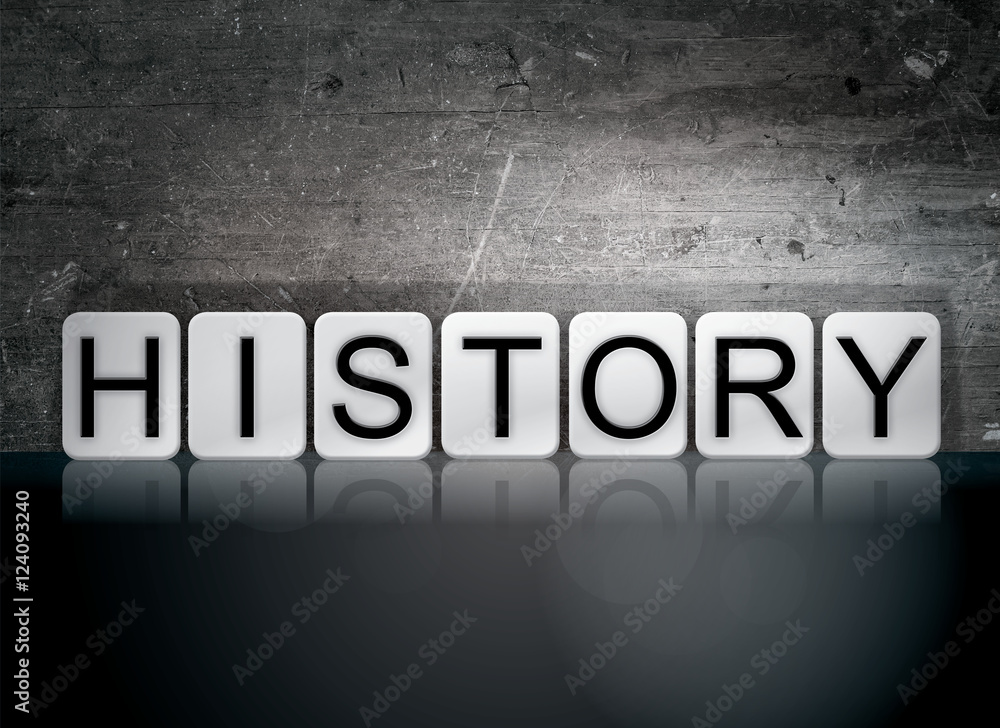 History Tiled Letters Concept and Theme
