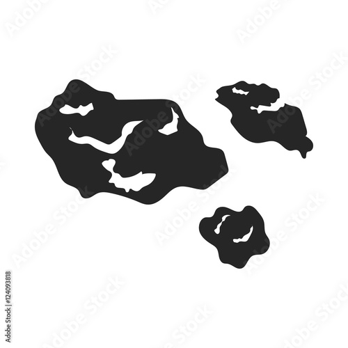 Asteroid icon in  black style isolated on white background. Space symbol stock vector illustration.