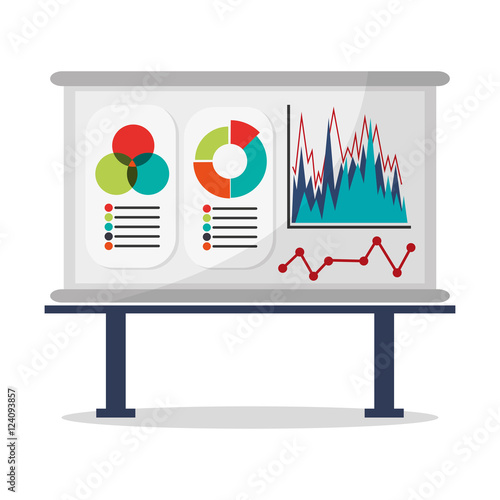 Board icon. Infographic data and information theme. Colorful design. Vector illustration