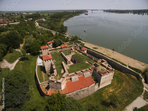 Aerial view of Baba Vida fortress, Vidin, Bulgaria