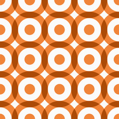 Ingelijste posters Oranje patronen Geometrisch retro patroon kleurrijk  © Khvost