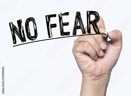 no fear written by hand