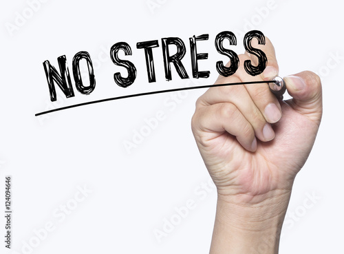 no stress written by hand