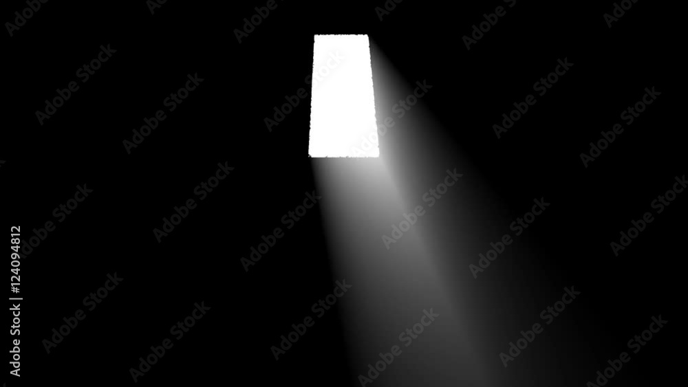 Bright Light Rays Get Inside a Dark Room Through a Window In a Cartoon Style Bright Light Rays Get Inside a Dark Room Through a Window In a Cartoon Style
