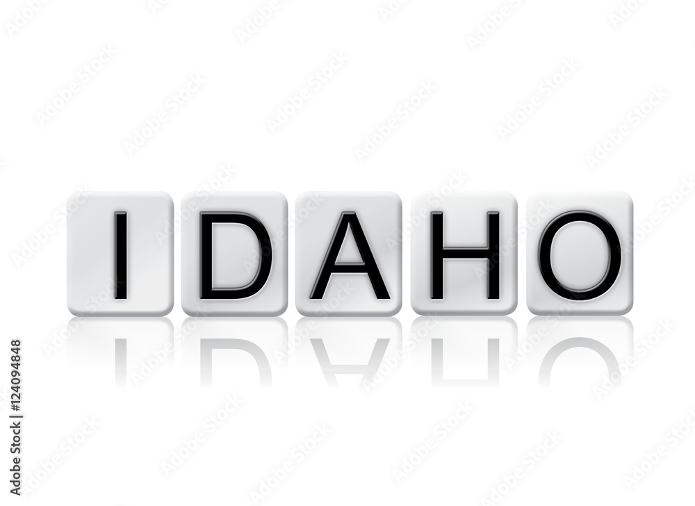 Idaho Isolated Tiled Letters Concept and Theme