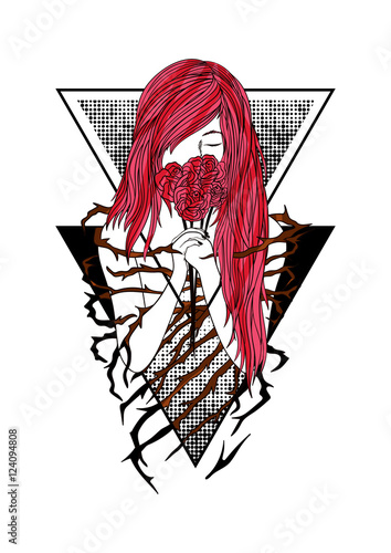 Illustration girl hope
