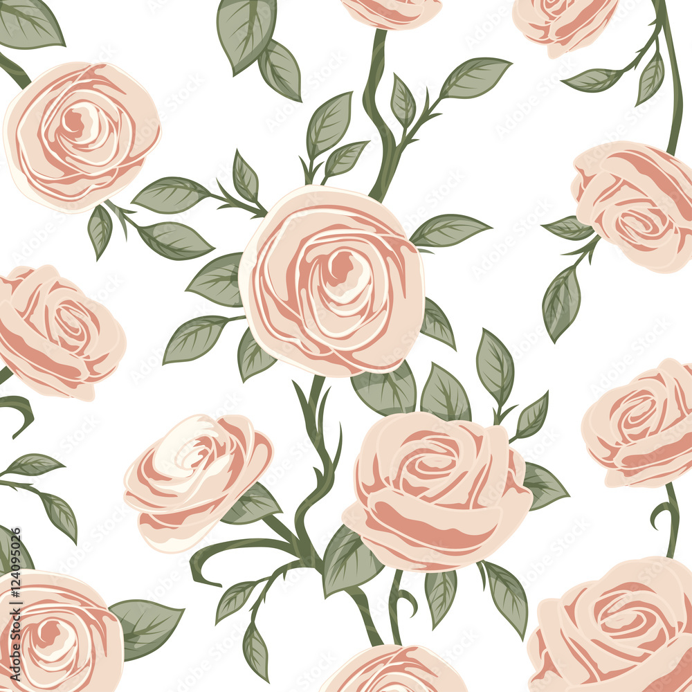 Illustration background pattern rose Illustration background pattern rose